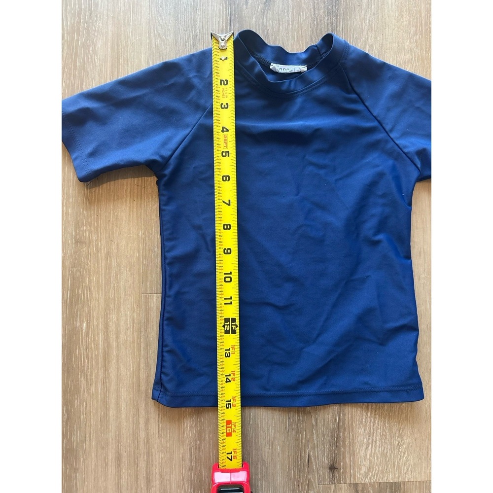 Minnow Rashguard Blue Short Sleeve Size 5/6T - Picture 4 of 6